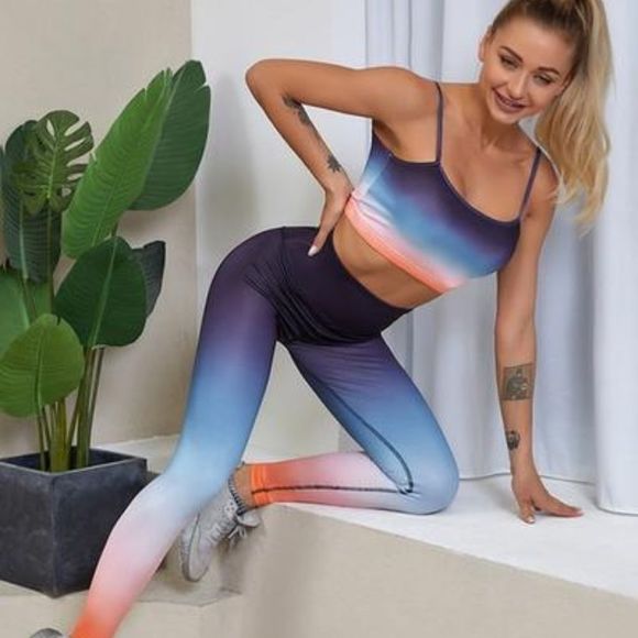 🔥2 Piece Stretch Gradient Yoga Set - Picture 5 of 6